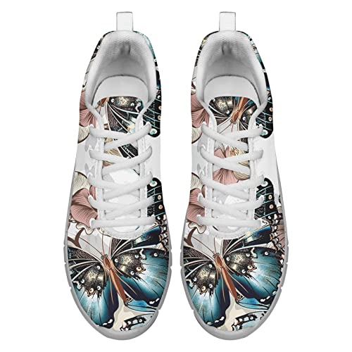 Dolyues 3D schöne Schmetterlingsdruck Damen Laufschuhe Lässige Mode Leichte Sportliche Sportschuhe Draussen EU38 von Dolyues