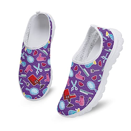 Dolyues Barber Tool Print Damen Casual Slip On Trainer Schuhe Atmungsaktiv Bequeme Outdoor Athletic Gym Sneakers Dolyues Barber Tool Print Damen Casual Slip On Trainer Schuhe Atmungsaktiv Bequeme Outdoor Athletic Gym Sneakers von Dolyues