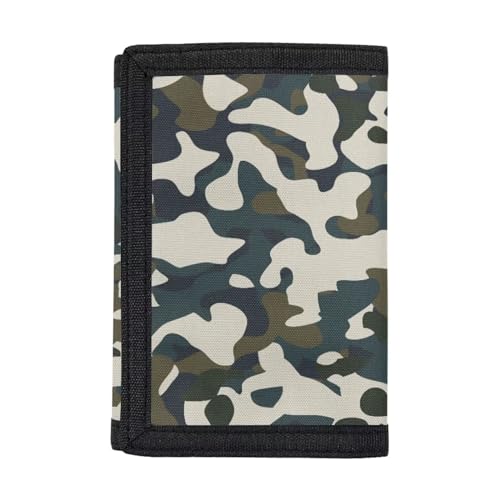 Dolyues Brieftaschen Jungen Geldbörse Kreditkarte Münzhalter Trifold Geldbörse für Teenager Kinder Kid, camouflage von Dolyues