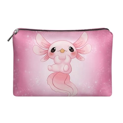 Dolyues Damen Clutch Tasche PU Leder Reißverschluss um Clutch Geldbörse Münzen/Bargeld/Kartenhalter Organizer, Rosa Axolotl, Einheitsgröße von Dolyues