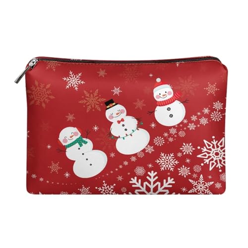 Dolyues Damen Clutch Tasche PU Leder Reißverschluss um Clutch Geldbörse Münzen/Bargeld/Kartenhalter Organizer, Weihnachts-Schneemann, Einheitsgröße von Dolyues