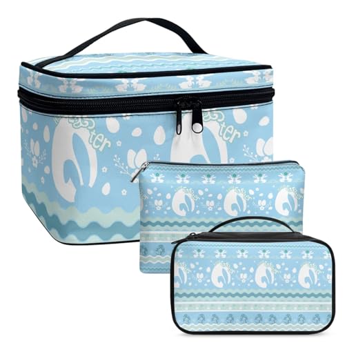 Dolyues Easter Blue Kosmetiktasche Make up Tasche Make up Koffer Kosmetikkoffer Schminktasche Schminkkoffer Make up Organizer Tasche Make up Bag 3PCS Dolyues Easter Blue Kosmetiktasche Make up Tasche Make up Koffer Kosmetikkoffer Schminktasche Schminkkoffer Make up Organizer Tasche Make up Bag 3PCS von Dolyues