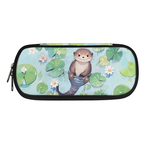 Dolyues Federmäppchen, Büro-Federmäppchen, ästhetisches Federmäppchen, Schreibwaren-Organizer, multifunktionales Federmäppchen, otter, Taschen-Organizer von Dolyues