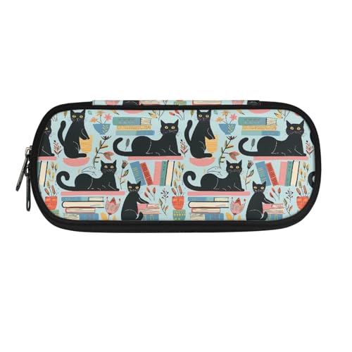 Dolyues Federmäppchen, Büro-Federmäppchen, ästhetisches Federmäppchen, Schreibwaren-Organizer, multifunktionales Federmäppchen, schwarze katze, Taschen-Organizer von Dolyues