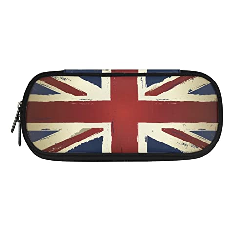 Dolyues Federmäppchen für Mädchen und Jungen, großes Federmäppchen, Stifteetui, tragbar, für die Schule, Schreibwaren, Make-up-Taschen, Union Jack Design, Taschen-Organizer von Dolyues