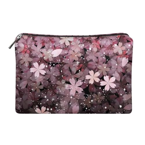 Dolyues Geldbörse für Frauen, Reißverschluss um Leder Clutch Bag Outdoor Kreditkartenhalter Organizer, Rosa Kirschblüte, Einheitsgröße von Dolyues