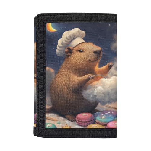 Dolyues Kids Wallet Capybara Series | 600D Polyester Trifold | RFID Blocking & Custom Name, Capybara Chef Dolyues Kids Wallet Capybara Series | 600D Polyester Trifold | RFID Blocking & Custom Name, Capybara Chef von Dolyues