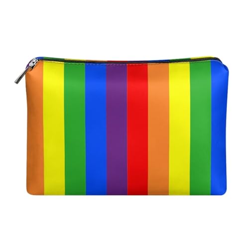 Dolyues Leder Clutch Geldbörse mit Reißverschluss Damen Clutch Tasche Multifunktions Reise Urlaub Clutch Handtasche, Regenbogenfarben, Einheitsgröße von Dolyues