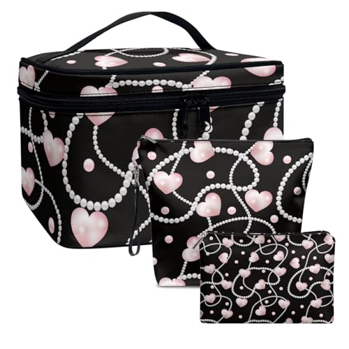 Dolyues Liebe und Perlen Kosmetiktasche Make up Tasche Make up Koffer Kosmetikkoffer Schminktasche Schminkkoffer Make up Organizer Tasche Make up Bag Dolyues Liebe und Perlen Kosmetiktasche Make up Tasche Make up Koffer Kosmetikkoffer Schminktasche Schminkkoffer Make up Organizer Tasche Make up Bag von Dolyues