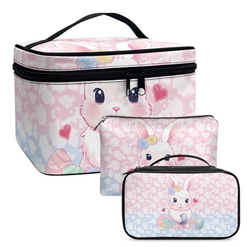 Dolyues Süßer Osterhase Geburtstagsgeschenk für Frauen Kosmetiktasche personalisiert Kosmetiktasche Geschenk für Frauen personalisierte Kulturtasche Damen Easter von Dolyues