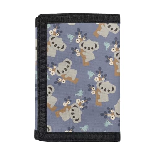 Dolyues Trifold Wallets, Kreditkartenetui Geldbörse Jungen Geldbörse Slim Folding Geldbörsen, Koala von Dolyues