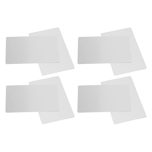 Domary Aluminium -Visitenkarte Blanks Leichte Robuste Tragbare Metall -Visitenkarten Eleganter Identität Portable Größe (Silber) von Domary