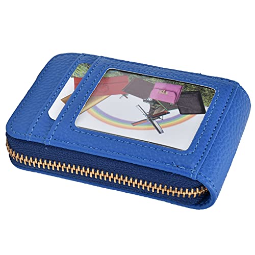 Domary Mode Mini Tragbare Antimagnetische ID -Karten Halter Geldbörse -Kartenorganisator für Geschäftsreisen (Blau) von Domary