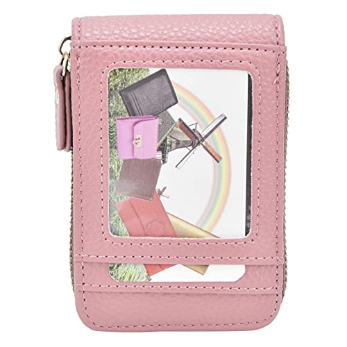 Domary Mode Mini Tragbare Antimagnetische ID -Karten Halter Geldbörse -Kartenorganisator für Geschäftsreisen (Rosa) von Domary