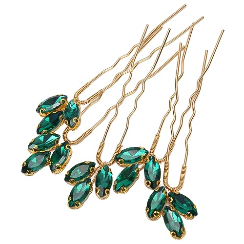 Grüne Strass-Haarnadel, Vintage, Exquisites Haarschmuck-Set, Hochzeit, Haarschmuck, Brautjungfern-Accessoires, 5 Stück Grüne Strass-Haarnadel, Vintage, Exquisites Haarschmuck-Set, Hochzeit, Haarschmuck, Brautjungfern-Accessoires, 5 Stück von Domary