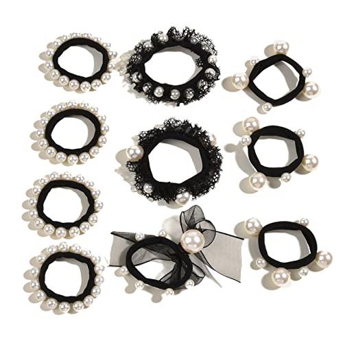 Domasvmd 10 Stück koreanische schwarze Schleifen Haarseil Spitze Haargummi Band Mode einfach Erwachsene Kinder Mädchen Haarschmuck elastisches Haarseil, Stoff Kautschuk Koralle Domasvmd 10 Stück koreanische schwarze Schleifen Haarseil Spitze Haargummi Band Mode einfach Erwachsene Kinder Mädchen Haarschmuck elastisches Haarseil, Stoff Kautschuk Koralle von Domasvmd