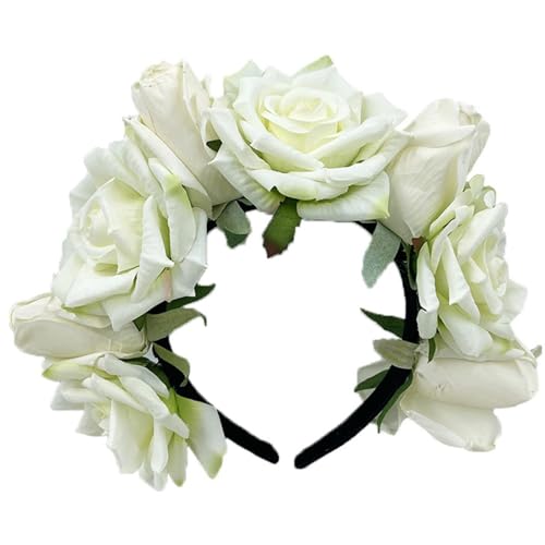 Domasvmd Elegantes Haarband in Blumenform, Bohemian-Stil, für Mädchen, Trendmodell, Show, Auftritte, Hochzeit, Party, Schmuck, Blumen-Haarbänder für Damen, Blumen-Stirnband für Mädchen, von Domasvmd