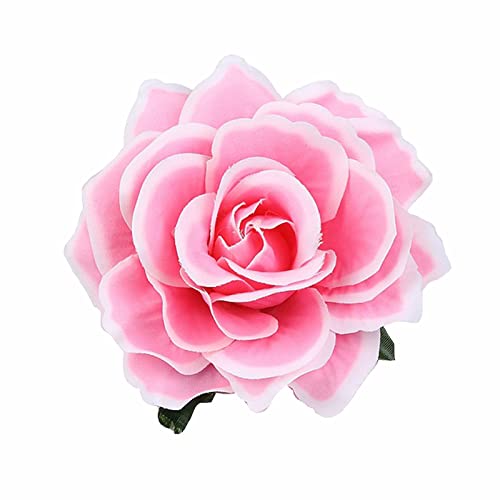 Haarspange mit Stoffrosen, Haarspange, Haarnadeln, Rosen-Brosche, Blumen-Anstecknadel, Kopfschmuck für Damen, Mädchen, Hochzeit, Party, Rose, Blume, Haarspange für Frauen von Domasvmd