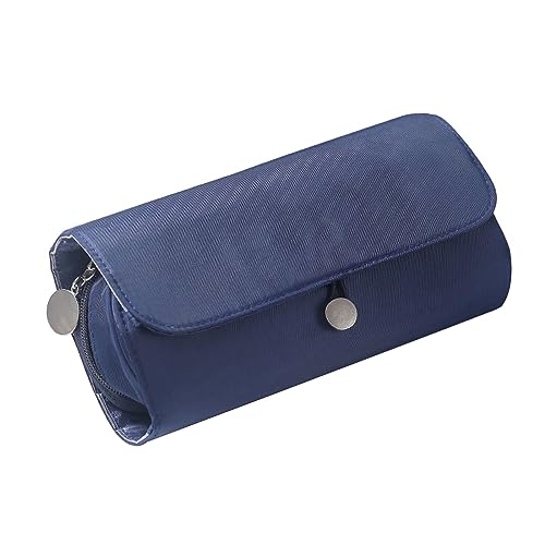 Make-up-Tasche Kosmetikpinsel Organizer Handtasche Kosmetiktasche mit 12 Pinselhaltern für Pinselsets und Make-up-Zubehör Beauty Make-up Pinseltaschen, marineblau von Domasvmd