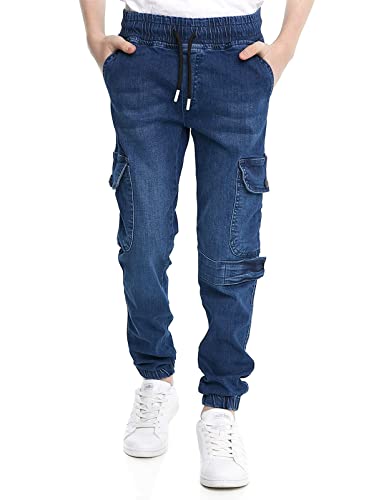DombayDenim DD-2125 Jeanshose Cargo-Jogger Jeanshose Junge Kinder (92, Jeans-dunkelblau) von DombayDenim