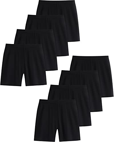 Domee Mädchen Kurze Leggings Radlerhose Shorts Sommerhose Schwarz 140-152 (Herstellergröße 170) 8er-Pack von Domee