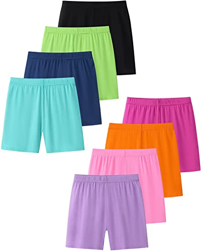 Domee Mädchen Kurze Leggings Radlerhose Shorts Sommerhose Süssigkeiten Farben 116-122 (Herstellergröße 130) 8er-Pack von Domee