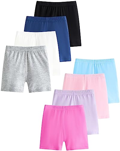 Domee Mädchen Kurze Leggings Radlerhose Shorts Sommerhose Helle Farben 140-152 (Herstellergröße 170) 8er-Pack von Domee