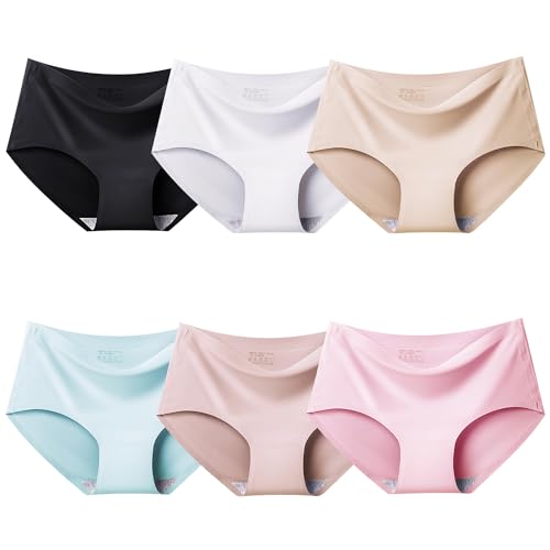Domee Teenager Mädchen Unterhosen Nahtlose Slips Seamless Schlüpfer 6er-Pack Klassische Eleganz 170-176 (Herstellergröße XL) von Domee