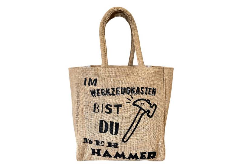 Domelo Flaschenkorb Jute Flaschentasche Vegan Bierträger Geschenke für Männer, Deutsche Designer von Domelo