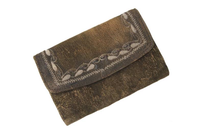Domelo Trachtentasche Domelo Damen Geldbörse Trachten Geldbeutel Leder Brieftasche Portmonee von Domelo