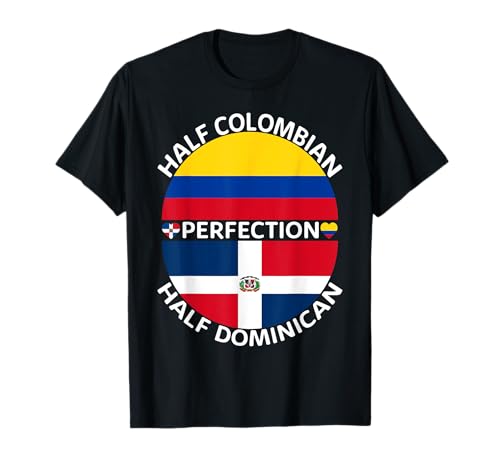 Halb kolumbianisch, halb Dominikanische Republik, kolumbianische Flagge, Männer T-Shirt Halb kolumbianisch, halb Dominikanische Republik, kolumbianische Flagge, Männer T-Shirt von Dominican Republic And Colombia Flag Outfit