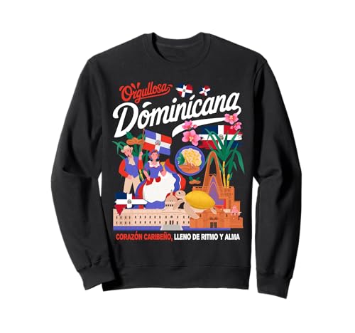 Dominikanische Republik Flagge Kostüm Idee für Frauen Dominicana Sweatshirt Dominikanische Republik Flagge Kostüm Idee für Frauen Dominicana Sweatshirt von Dominican Republic Hispanic Heritage Girls Ideas