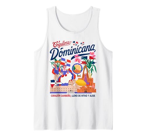 Dominikanische Republik Flagge Kostüm Idee für Frauen Dominicana Tank Top von Dominican Republic Hispanic Heritage Girls Ideas
