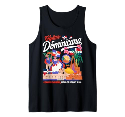 Dominikanische Republik Flagge Kostüm Idee für Frauen Dominicana Tank Top von Dominican Republic Hispanic Heritage Girls Ideas