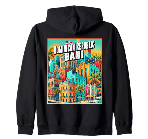 Bani Dominikanische Republik Familienausflug Herren Damen Retro Stadt Kapuzenjacke Bani Dominikanische Republik Familienausflug Herren Damen Retro Stadt Kapuzenjacke von Dominican Republic Vacation Apparel Souvenir Gifts