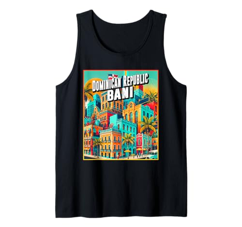 Bani Dominikanische Republik Familienausflug Herren Damen Retro Stadt Tank Top von Dominican Republic Vacation Apparel Souvenir Gifts