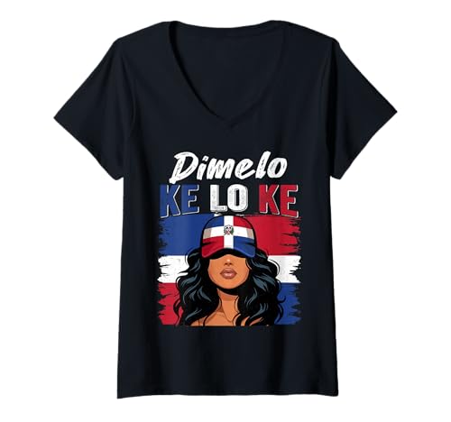 Damen Dimelo Ke Lo Ke Dominikanische Mädchen Dominikanische Republik Dominikanische Republik Dominicana T-Shirt mit V-Ausschnitt Damen Dimelo Ke Lo Ke Dominikanische Mädchen Dominikanische Republik Dominikanische Republik Dominicana T-Shirt mit V-Ausschnitt von Dominican Republic for Girls and Women Dominican