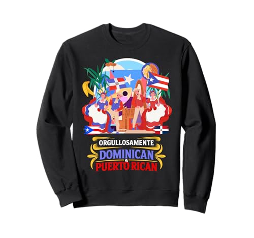 Dominikanische und puertoricanische Idee für Kinder, hispanisches Erbe Sweatshirt von Dominicana Puertorriqueña Hispanic Ideas For Women