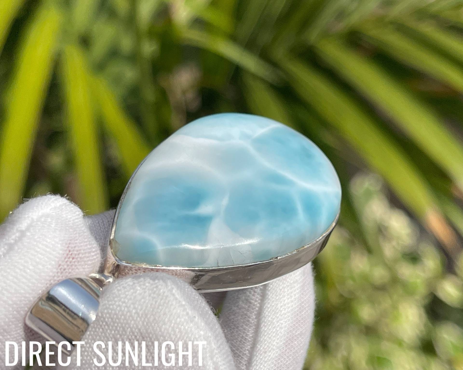 Larimar Anhänger Nierenmuster, Kristall Anhänger, Cabochon Halskette, Brautjungfern Geschenk, Geschenk Für Sie, Weihnachten von Dominicanblueamber1