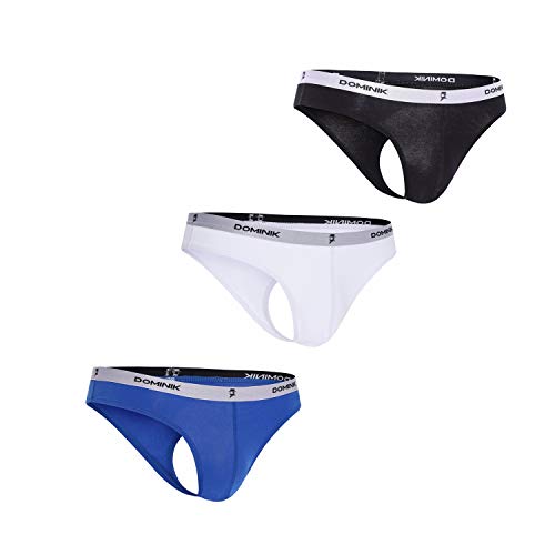 Dominik Herren-Bikini-Slip aus Baumwolle, 2 Paar/Pack oder 3 Paar/Pack - Blau - Large von Dominik