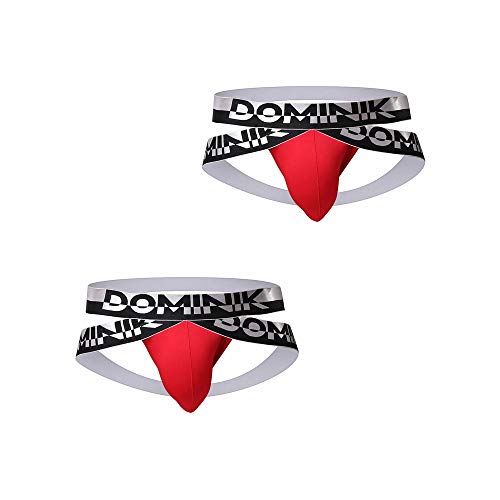 Zwei Paar Herren Jockstrap aus Baumwolle - Rot - Medium von Dominik