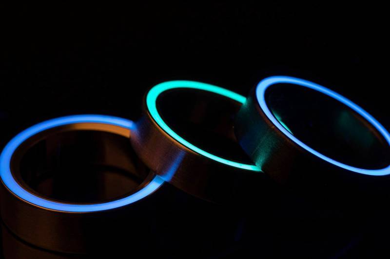 The Lumar. Hightech Luminous Titanium Rings. Hypoallergenic & Customizable. Made Of Highest Quality Grade 5 Titanium von DominikSailerUniq