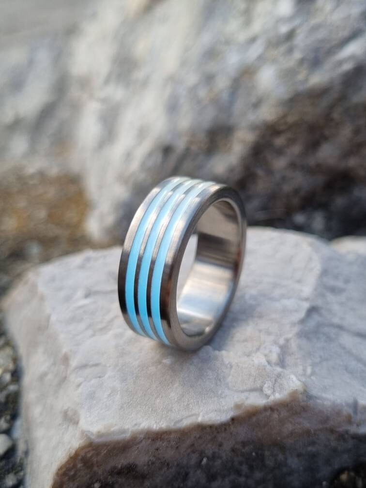 The Sailor. Hightech Luminous Titanium Rings. Hypoallergenic & Customizable. Made Of Highest Quality Grade 5 Titanium von DominikSailerUniq
