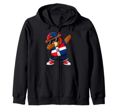 Dominikanischer Bär Patriotisch Dabbing Jungen Kinder 2025 Kapuzenjacke Dominikanischer Bär Patriotisch Dabbing Jungen Kinder 2025 Kapuzenjacke von Dominikanischer Bär Kinder DR Stolz Patriotisch
