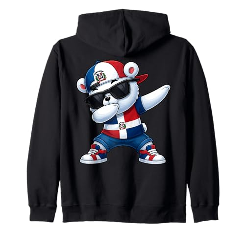 Dominikanischer Bär Patriotisch Dabbing Jungen Kinder 2025 Kapuzenjacke Dominikanischer Bär Patriotisch Dabbing Jungen Kinder 2025 Kapuzenjacke von Dominikanischer Bär Kinder DR Stolz Patriotisch