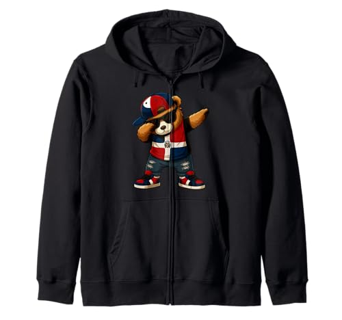 Dominikanischer Bär Patriotisch Dabbing Jungen Kinder 2025 Kapuzenjacke Dominikanischer Bär Patriotisch Dabbing Jungen Kinder 2025 Kapuzenjacke von Dominikanischer Bär Kinder DR Stolz Patriotisch