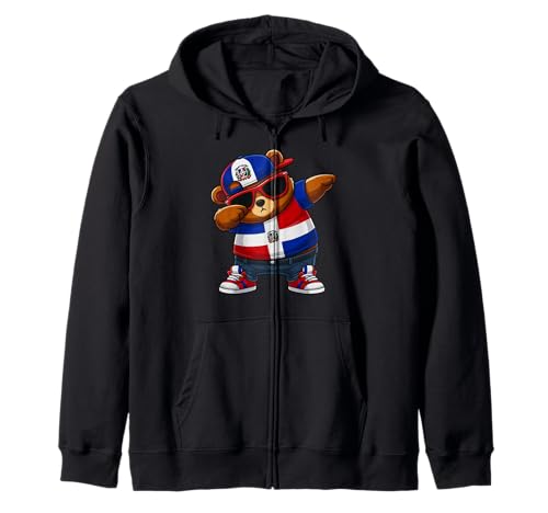 Dominikanischer Bär Patriotisch Dabbing Jungen Kinder 2025 Kapuzenjacke Dominikanischer Bär Patriotisch Dabbing Jungen Kinder 2025 Kapuzenjacke von Dominikanischer Bär Kinder DR Stolz Patriotisch
