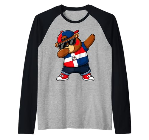 Dominikanischer Bär Patriotisch Dabbing Jungen Kinder 2025 Raglan Dominikanischer Bär Patriotisch Dabbing Jungen Kinder 2025 Raglan von Dominikanischer Bär Kinder DR Stolz Patriotisch