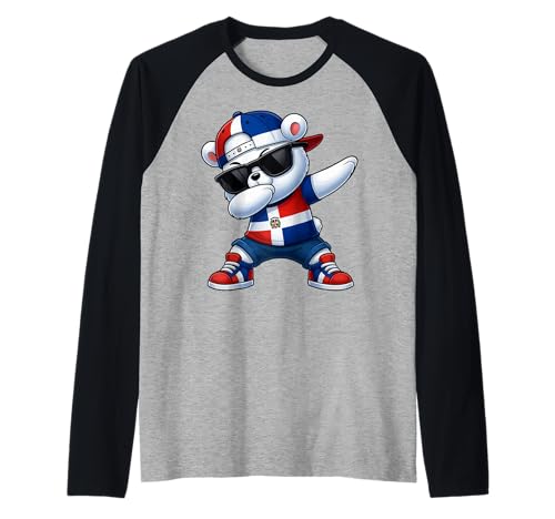 Dominikanischer Bär Patriotisch Dabbing Jungen Kinder 2025 Raglan Dominikanischer Bär Patriotisch Dabbing Jungen Kinder 2025 Raglan von Dominikanischer Bär Kinder DR Stolz Patriotisch