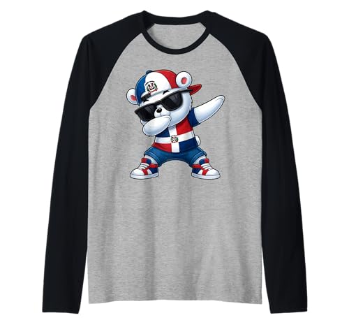 Dominikanischer Bär Patriotisch Dabbing Jungen Kinder 2025 Raglan Dominikanischer Bär Patriotisch Dabbing Jungen Kinder 2025 Raglan von Dominikanischer Bär Kinder DR Stolz Patriotisch
